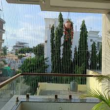 Balcony Invisible Grill installed in a Bengaluru home
